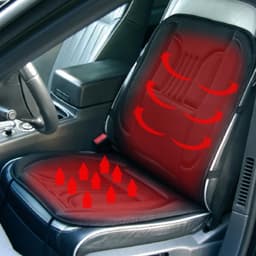 12V Heated Back Massage Seat Car Home Office Seat Massager Heat Vibrate Cushion Back Neck Massage Chair Massage Relaxation New 1