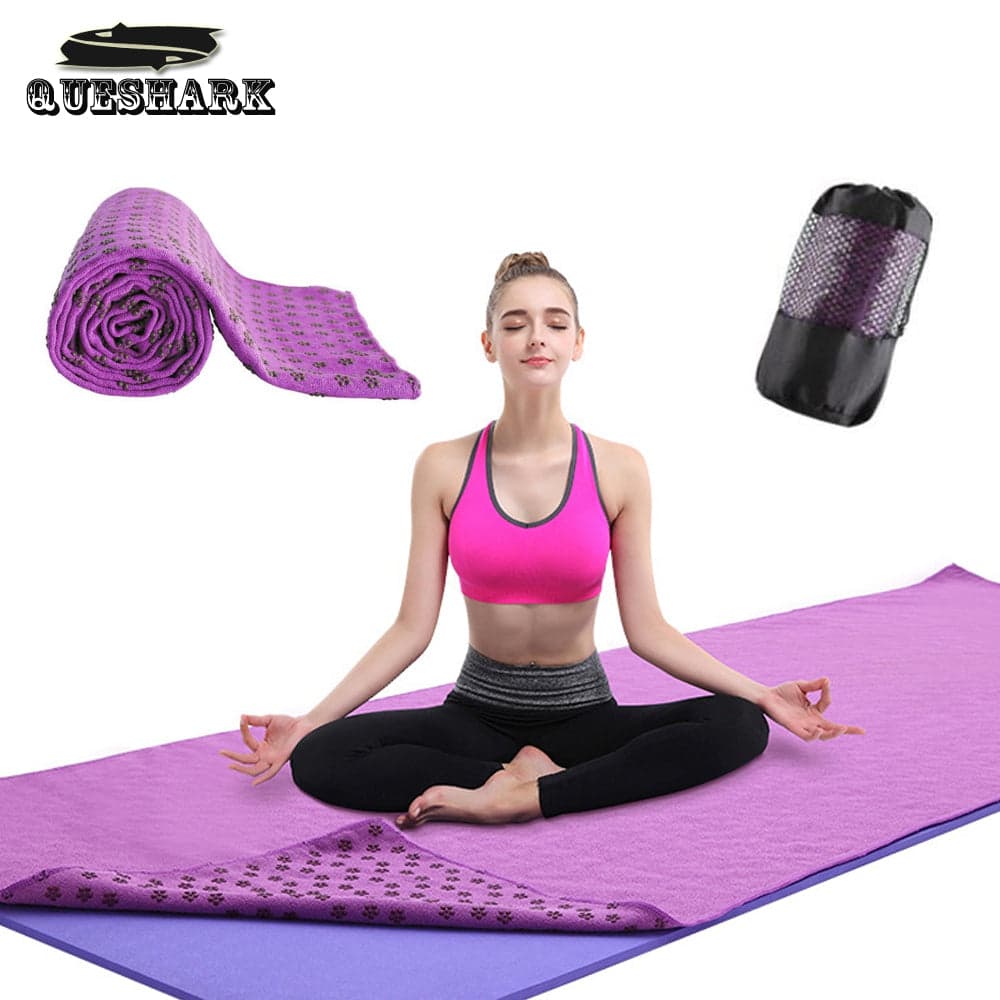 183x63cm Yoga Mat Cover Non-slip Sports Fitness Microfiber Towels Blanket Gym Pilates Mat Towel