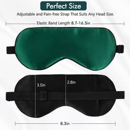 2 Pack Sleep Eye Mask , Super-Smooth & Soft Eye Mask with Adjustable Strap, Blindfold, Perfect Blocks Light, Pressure Free for A Full Night's Sleep 4