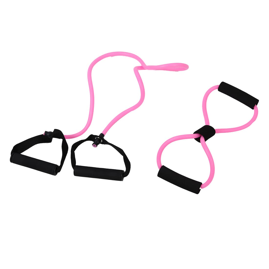 2pcs chest developer chest expander Exercise Tubes,yoga Tube Training Rope spring exerciser Resistance tube Pink