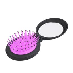 3 Colors Hair Massage Comb Detangling Hair Brush Combs Anti-static Styling Tools Portable Folding Hair Comb with Mirror Pocket 2