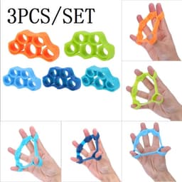 3PCS Finger resistance bands Hand Gripper Forearm Wrist Training Stretcher Exercise Pull Ring Grips Expander Fitness Equipment 1
