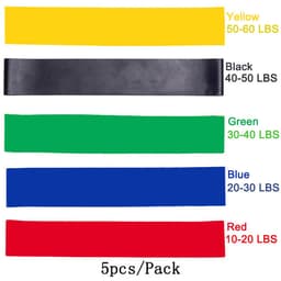 5PCS/Set Pilates Gym Resistance Bands Strength Training Nature Rubber Loop Sports Fitness Workout Elastic Athletic Yoga Expander 4