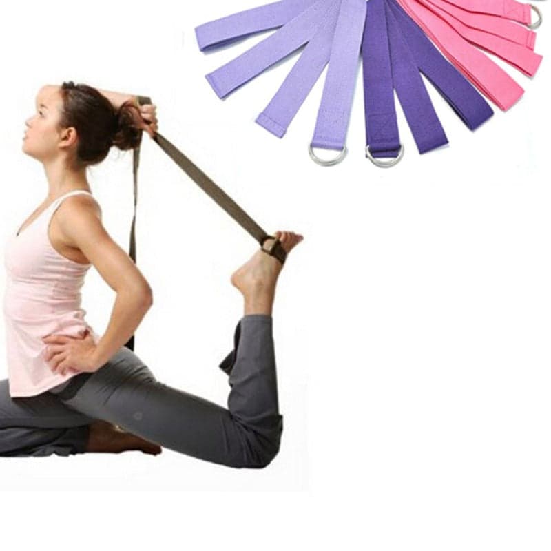 9 Colors Women Lady Yoga Exercise Training Fitness Stretch Strap 67'' D-Ring Belt Swing
