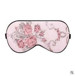 Blue and white Upscale Silk Portable Travel Sleep Eye Mask Rest Aid  Soft Cover Eye Patch Eyeshade Sleeping Mask Case MR097 3