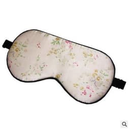 Blue and white Upscale Silk Portable Travel Sleep Eye Mask Rest Aid  Soft Cover Eye Patch Eyeshade Sleeping Mask Case MR097 5