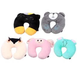 Cartoon Animals U Shaped Neck Travel Pillow Comfortable Multi-Color Automatic Neck Support Head Rest Pillow 30*30* 7cm 1