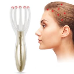 Electric Head Massager Scalp Vibrating Therapeutic Massage Comb Neck Massage Tool Handheld Headache Relief Comb for Men Women Health Care Electronic Head Spa Vibration 2