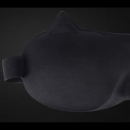 Eye Mask / Sleep Mask - Cat Ear Sleeping Masks for Men & Women - Blindfold 3D Contoured Comfortable Eye Blackout Deeper Softer Lighter And Smoother Best for Traveling Napping (Black) 4