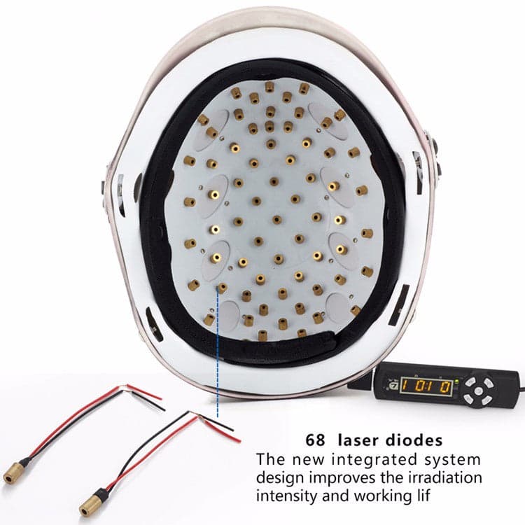 Hair Regrow Laser Helmet 68 Medical Diodes Treatment Hair Loss Solution Hair Fast Regrowth LLLT Laser Cap Hair Growth Free glass