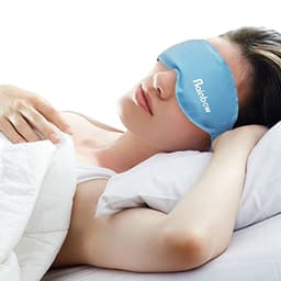 Hot Cold Therapy Gel Bead Eye Mask Compress Reusable Sleeping Mask with Strap, Anti Aging Eye Mask for Puffy / Dry / Cooling Eye, Improve Sleeping, Alleviate Puffy, Swollen Eyes Blue 1