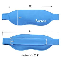 Hot Cold Therapy Gel Bead Eye Mask Compress Reusable Sleeping Mask with Strap, Anti Aging Eye Mask for Puffy / Dry / Cooling Eye, Improve Sleeping, Alleviate Puffy, Swollen Eyes Blue 3