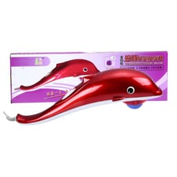 Hot! 1pc Dolphin Electric Massager Back Massage Hammer Vibration Infrared Stick Roller Cervical Body Massage 1