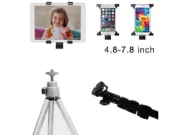 iPad Tripod Mount Adapter Universal Tablet Clamp Holder Fits Ipad, Ipad Air, Ipad Mini, Microsoft Surface, Nexus and Most Tablets, Use on Tripod, Monopod, Selfie Stick, Tabletop Tripod Stand Etc 6
