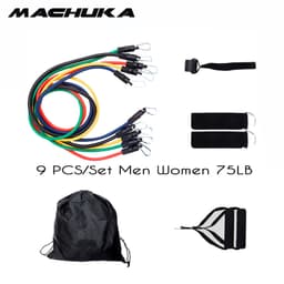 MACHUKA 9 Pcs/Set Fitness Latex Resistance Bands Elastic Expander Crossfit Rubber Bands For Fitness Sports Tubes Pull Rope Belt 1