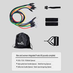 MACHUKA 9 Pcs/Set Fitness Latex Resistance Bands Elastic Expander Crossfit Rubber Bands For Fitness Sports Tubes Pull Rope Belt 2