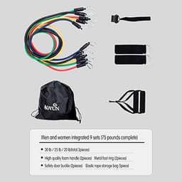 MACHUKA 9 Pcs/Set Fitness Latex Resistance Bands Elastic Expander Crossfit Rubber Bands For Fitness Sports Tubes Pull Rope Belt 3