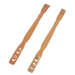 Natural Wooden Bamboo Body Massage Back Scratcher For Men Women Body Stick Dual Roller Back Massager Practical Design 1