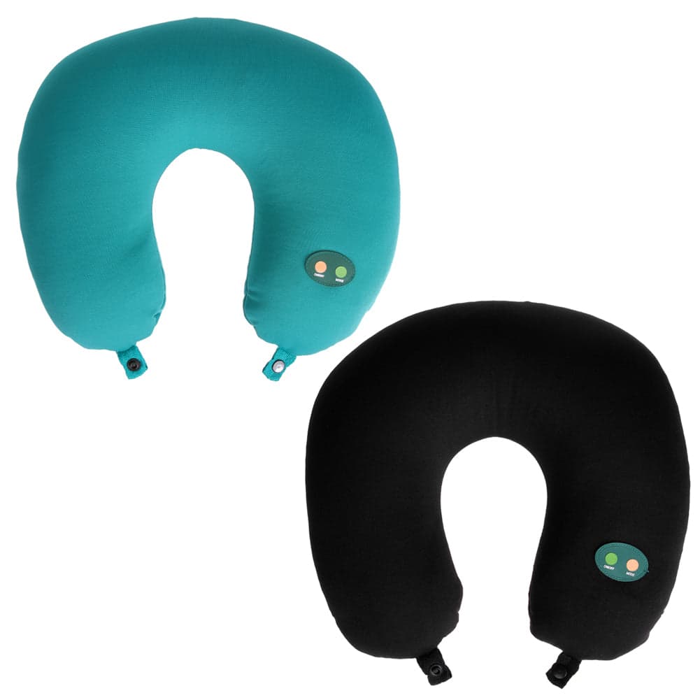 Neck Pillow U-shaped Pillows Travel Battery Operated Ergonomic Head Neck Massage Pillow Office Pillow For Men Women E5M1