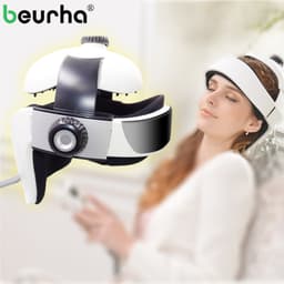 NEW Electric Head Massager Brain Massage Adjustable Size Instrument Helmet With Music Head Massage Life Relaxation Health Care 1