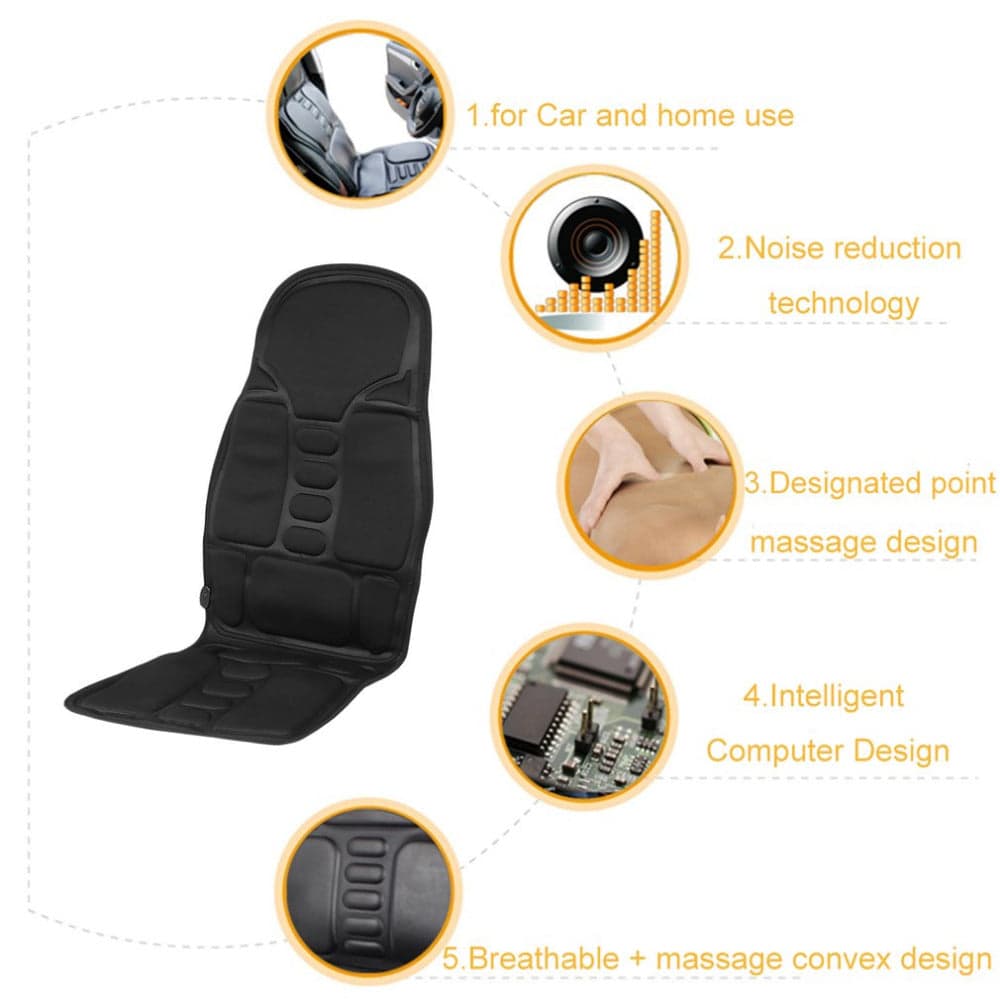 Professional Car Household Office Full Body Massage Cushion Lumbar Heat Vibration Neck Back Massage Cushion Seat Drop Shipping