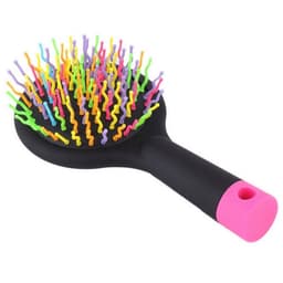 Rainbow Volume Anti-static Magic Detangler Hair Curl Straight Massage Comb Hair Brush Hair Care Styling Tools With Mirror 2