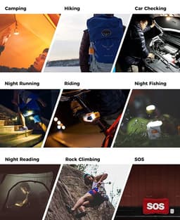 Rechargeable LED Camping Light, Emergency Signal Mini Waterproof Portable Bulb for Hiking Fishing Camping Household Car Repairing 5
