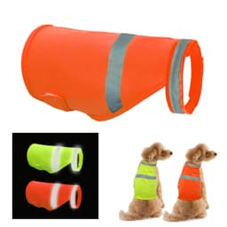 Reflective Dog Vest Safety Fluorescent Dog Clothes Waterproof Luminous Clothing Protect Dogs From Cars & Hunting Accidents S M L 1