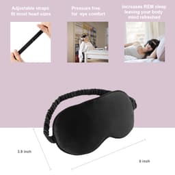 Silk Eye Mask Sleeping Mask Eye Mask for Men Women, Eye Covers for Sleeping, 100% Natural Pure Mulberry Silk with Ultimate Comfort and Fit 5