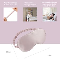 Silk Eye Mask Sleeping Mask Eye Mask for Men Women, Eye Covers for Sleeping, 100% Natural Pure Mulberry Silk with Ultimate Comfort and Fit 10