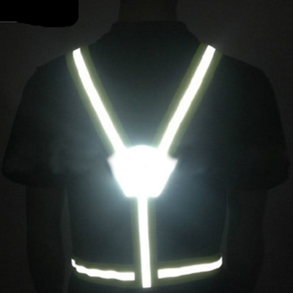 Unisex Safety Multi Adjustable Outdoor Safety Visibility Reflective Vest Belt Stripes Outdoor Running Cycling Vest Harness