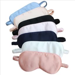 Upscale Silk Portable Travel Sleep Eye Mask with silk bandage Rest Aid  Soft Cover Eye Patch Eyeshade Sleeping Mask Case MR098 1