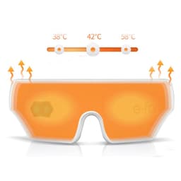 USB Heated Eye Mask- Rechargeable Eye Massager Wireless Bluetooth Music - Hot Compress Eye Mask 180° Foldable Adjustable Strap 3 Modes Eye Care Stress Relief Anti Eye Aging 4