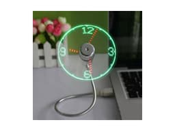 USB Mini Flexible Time LED Clock Fan with LED Light - Cool Gadget 1