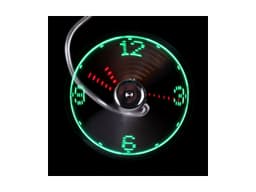 USB Mini Flexible Time LED Clock Fan with LED Light - Cool Gadget 2
