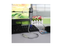 USB Mini Flexible Time LED Clock Fan with LED Light - Cool Gadget 3