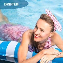 Water Swimming Pool Float Hammock,Pool Float Lounger,Water Hammock Lounger,Comfortable Inflatable Swimming Pools Lounger, for Adults Vacation Fun and Rest Blue 4