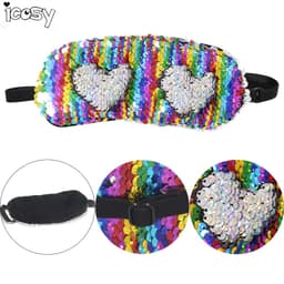 Women Girls Funny Reversible Sequins Mermaid Sleeping Eye Masks DIY Color Changing Party Mask Drop Shipping 1