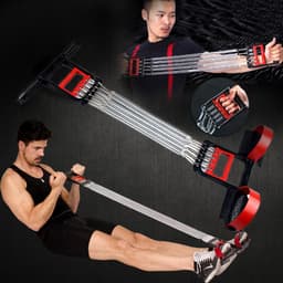 3 In 1 Chest Developer Spring Expander+Hand Grip+Pedal 5 Spring Multi-functional Detachable Muscle Exercise Equipment B2 1