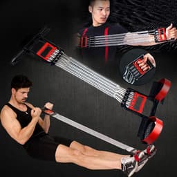 3 In 1 Chest Developer Spring Expander+Hand Grip+Pedal 5 Spring Multi-functional Detachable Muscle Exercise Equipment B2 2
