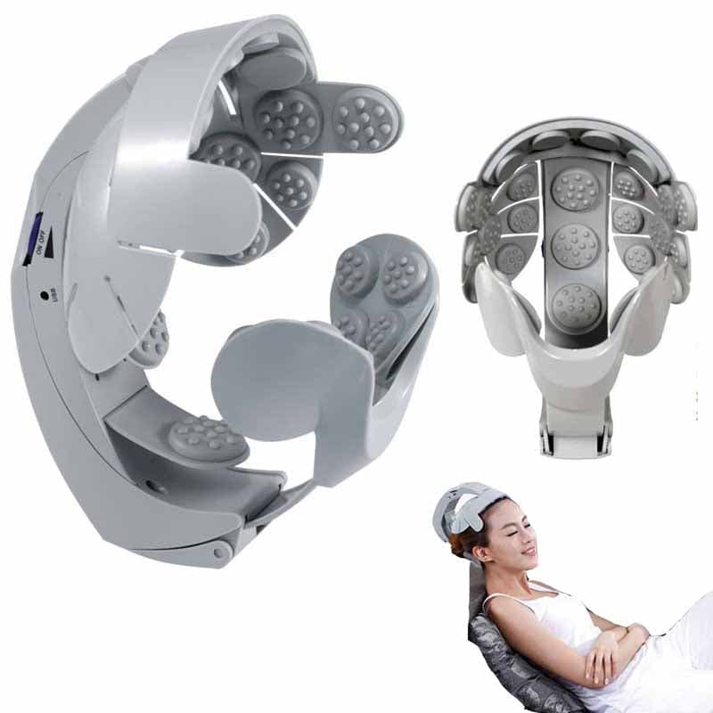 Brain Head Massager Buru-Buru Helmet Head Massageador Scalp relaxation shaking vibration Acupuncture Electrical Nerve Stimulator