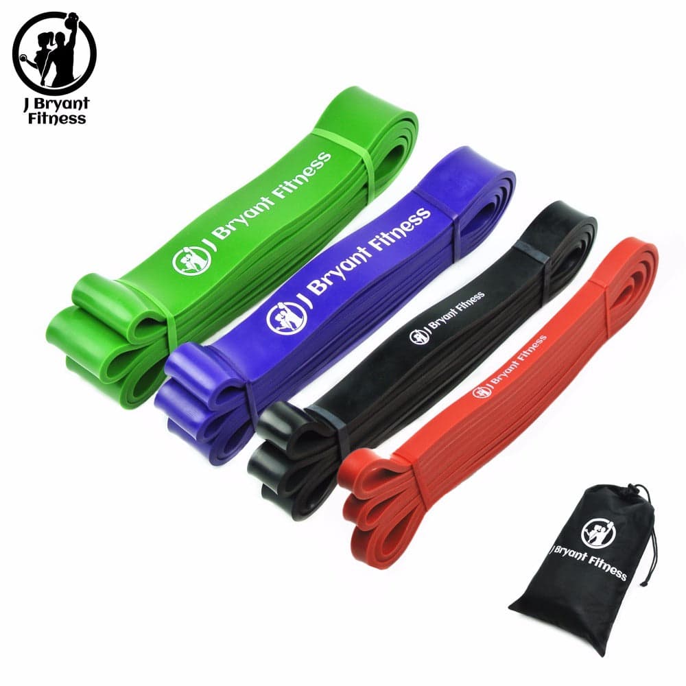 Set of 4 Natural Latex Athletic Rubber Resistance Bands set Gym Expander Crossfit Power Lifting Pull Up Strengthen Muscles