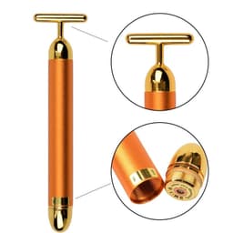 Slimming Face 24k Gold Vibration Facial Beauty Roller Massager Stick Lift Skin Tightening Wrinkle Bar Face with Black Bag 1