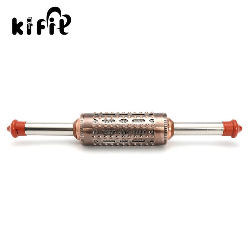 KIFIT Big Copper Brass Moxa Roller Stick Facial Abdomen Moxibustion Massage Burner Stick Body Health Care Tool