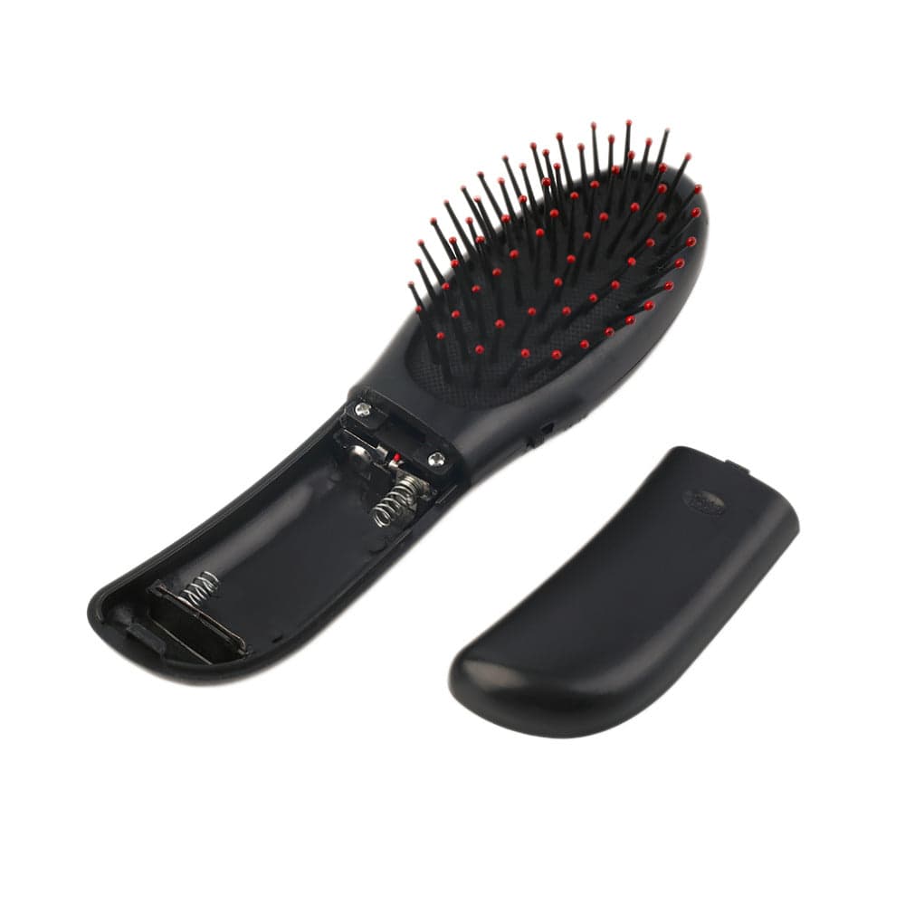 New Electric Vibrating Hair Brush Comb Massager Black Hair Scalp Head Blood Circulation Massager Comb Brush Black