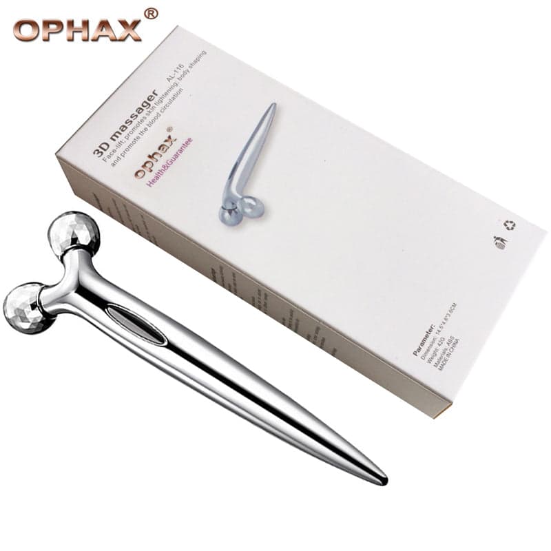 OPHAX 3D Thin Face Massager 360 Rotation Roller Ball V Face Massage Products Visage Outil De Levage Rides Remover Y Forme New