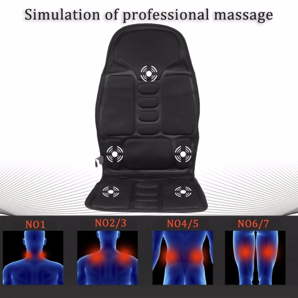 Professional Car Seat support Car Household Office Full Body Massage Cushion Lumbar Heat Vibration Neck Back Massage Cushion