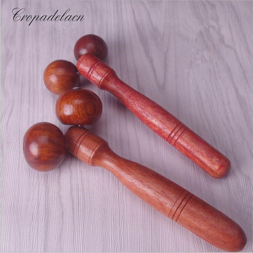 2 Large Vietnam Rosewood antistress body massage wood ball massager roller Acupressure arm neck massage promote blood circulate