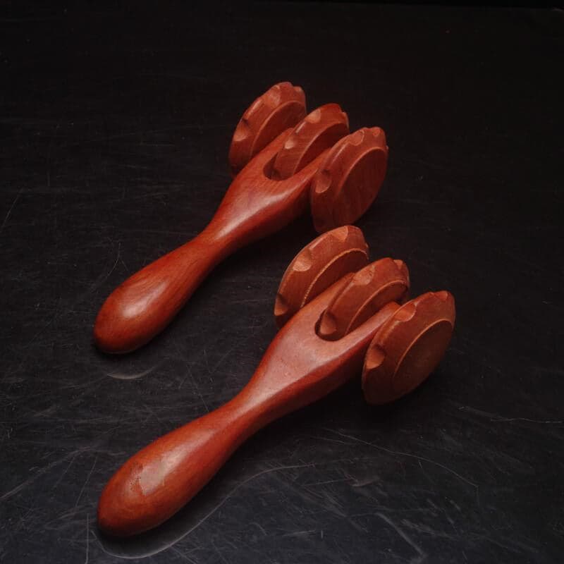 Vietnam Redwood Three wheels Massager Hand Push Wooden Faders Back Legs Abdomen Back Manual Massage Roller Health Care Tools