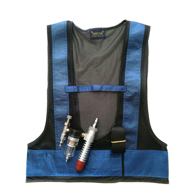 Vortex Tube Cooling Vest with Aluminum Alloy Connector, Portable Air Conditioning Vest for High Temperature Working Environment